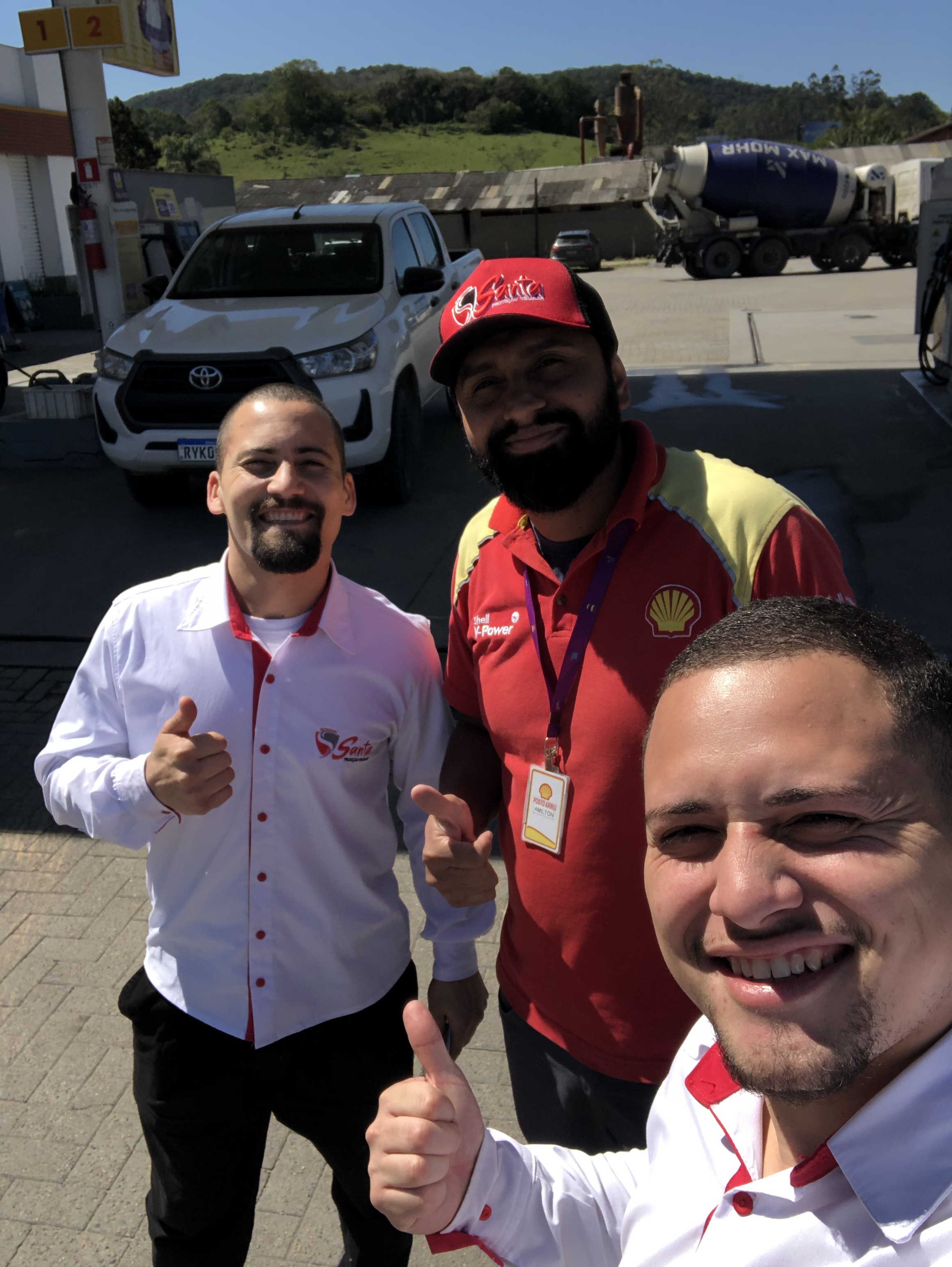 Registro da equipe Santa Proteção Veicular